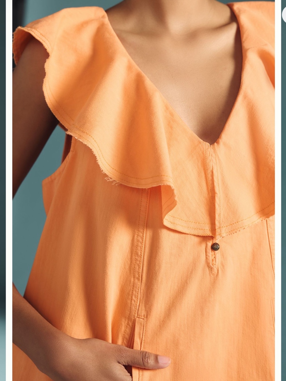 Pilcro Ruffle V-Neck Shift Dress - Picture 2 of 8